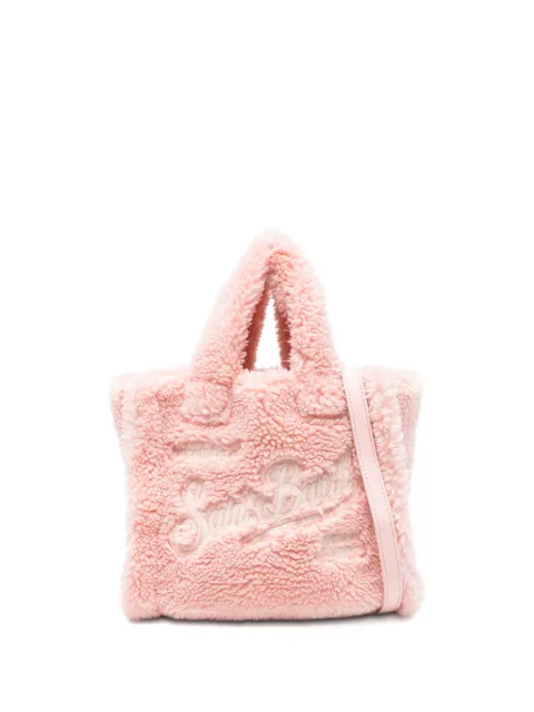 MC2 Saint Barth Kids logo-embroidered fluffy tote bag