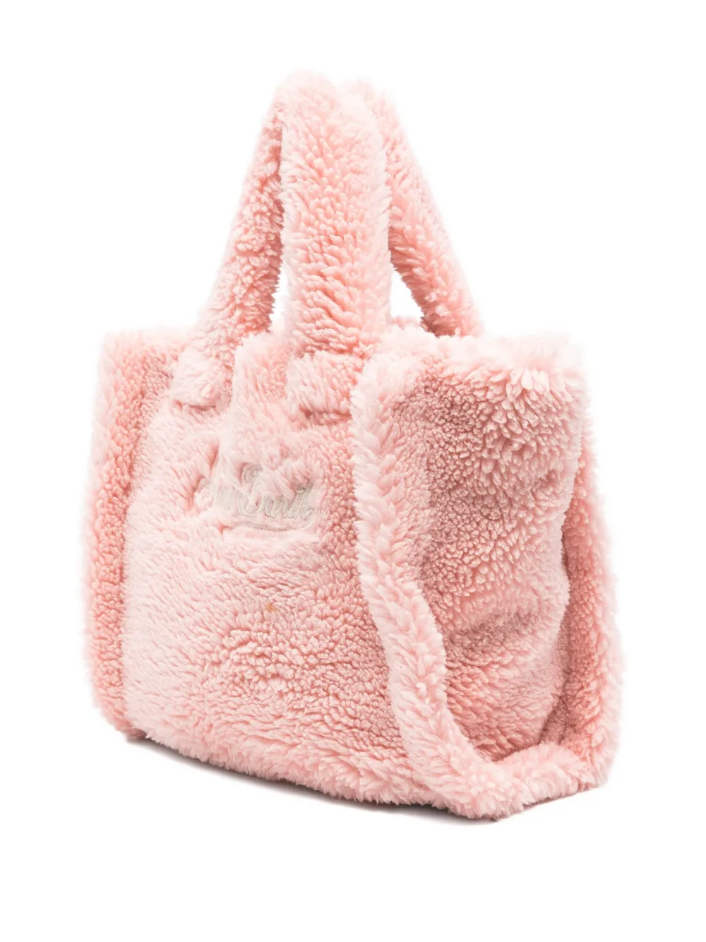 MC2 Saint Barth Kids Pluizige shopper met geborduurd logo - Grijs