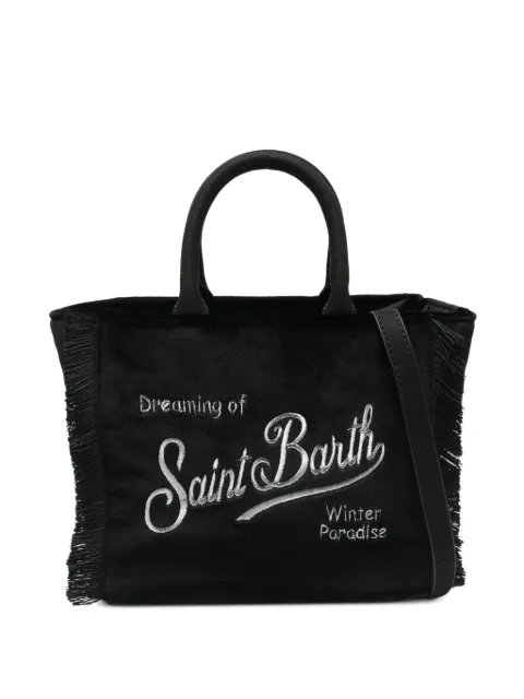 MC2 Saint Barth Kids fringe-trim logo-embroidered tote bag