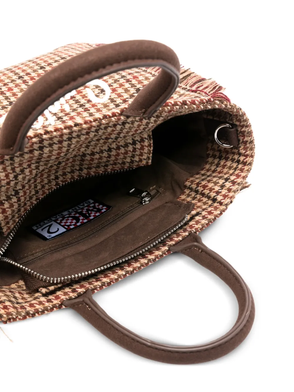 MC2 Saint Barth Kids Shopper met pied-de-poule print Bruin