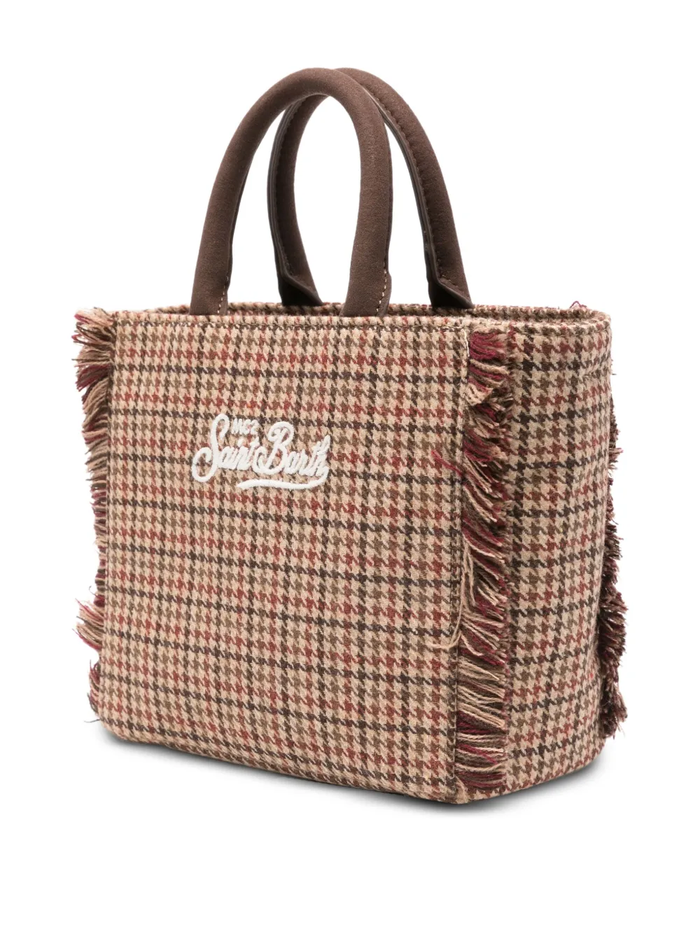 MC2 Saint Barth Kids Shopper met pied-de-poule print Bruin