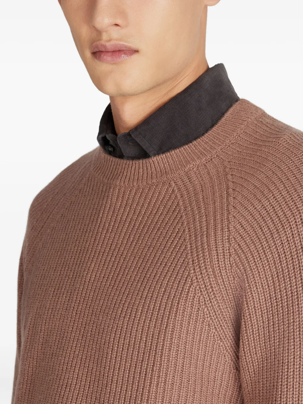 Zanone Raglan trui met ronde hals Roze