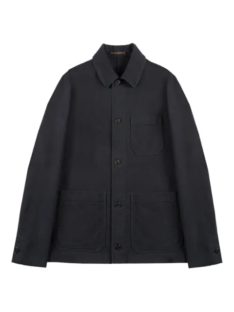 slowear patch-pocket cotton shirt jacket