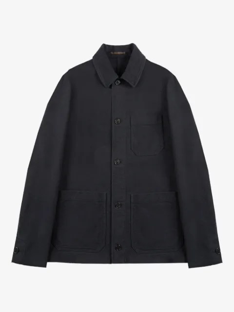 slowear patch-pocket cotton shirt jacket