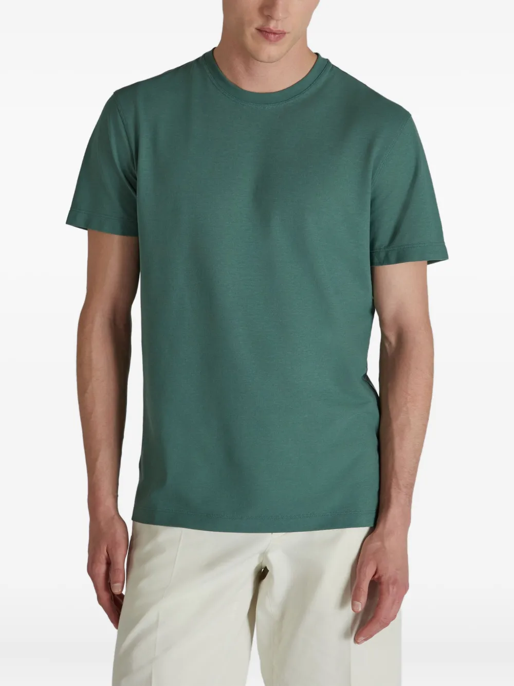 Zanone Katoenen T-shirt Groen