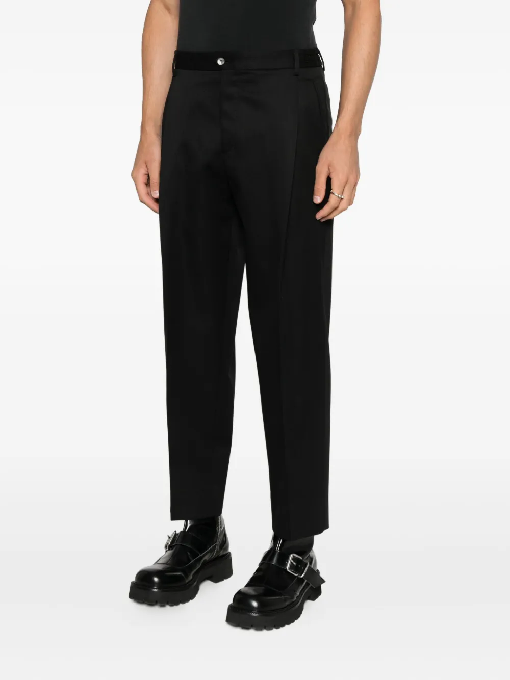 Briglia 1949 Wollen plooibroek Zwart