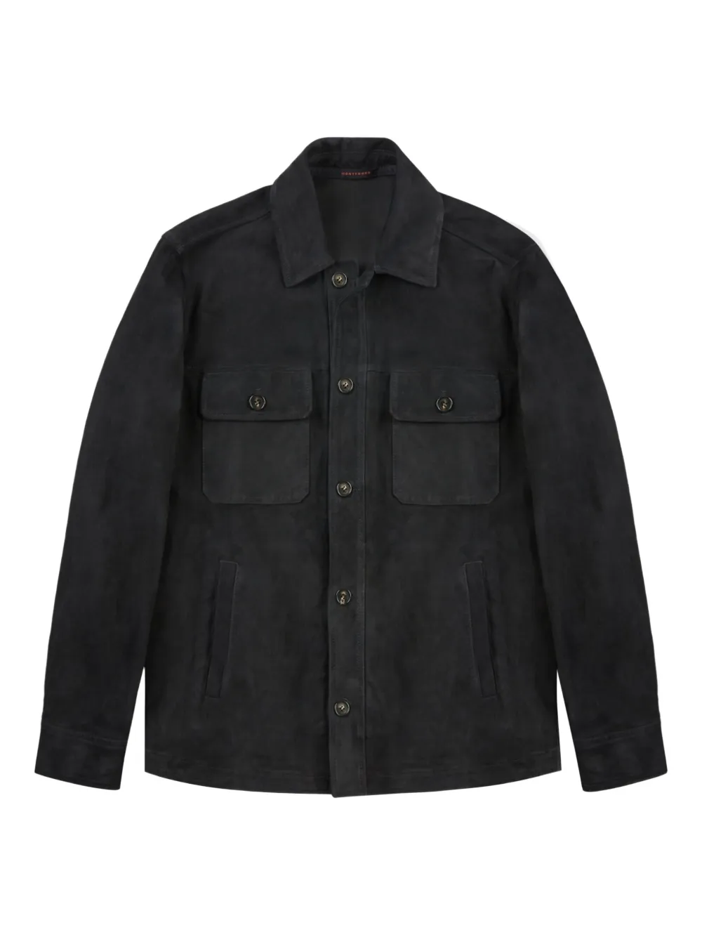 Montedoro chest-pocket suede-leather jacket | Blue | Image 1
