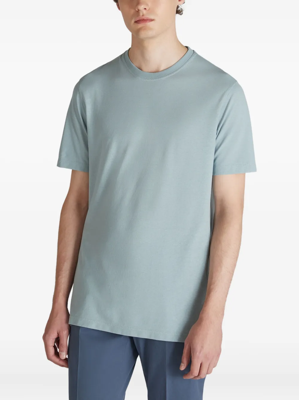 Zanone Katoenen T-shirt Blauw