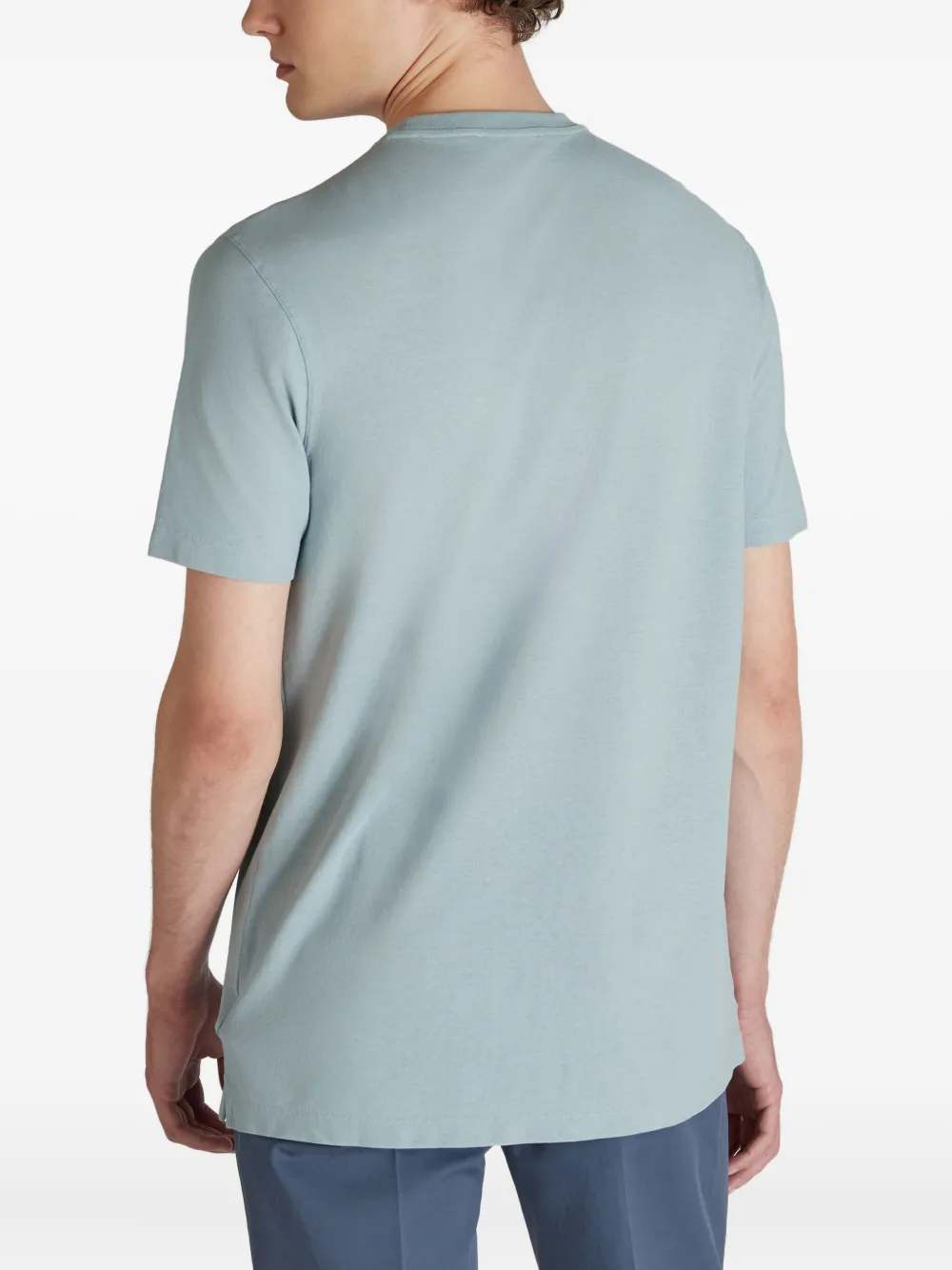 Zanone Katoenen T-shirt Blauw