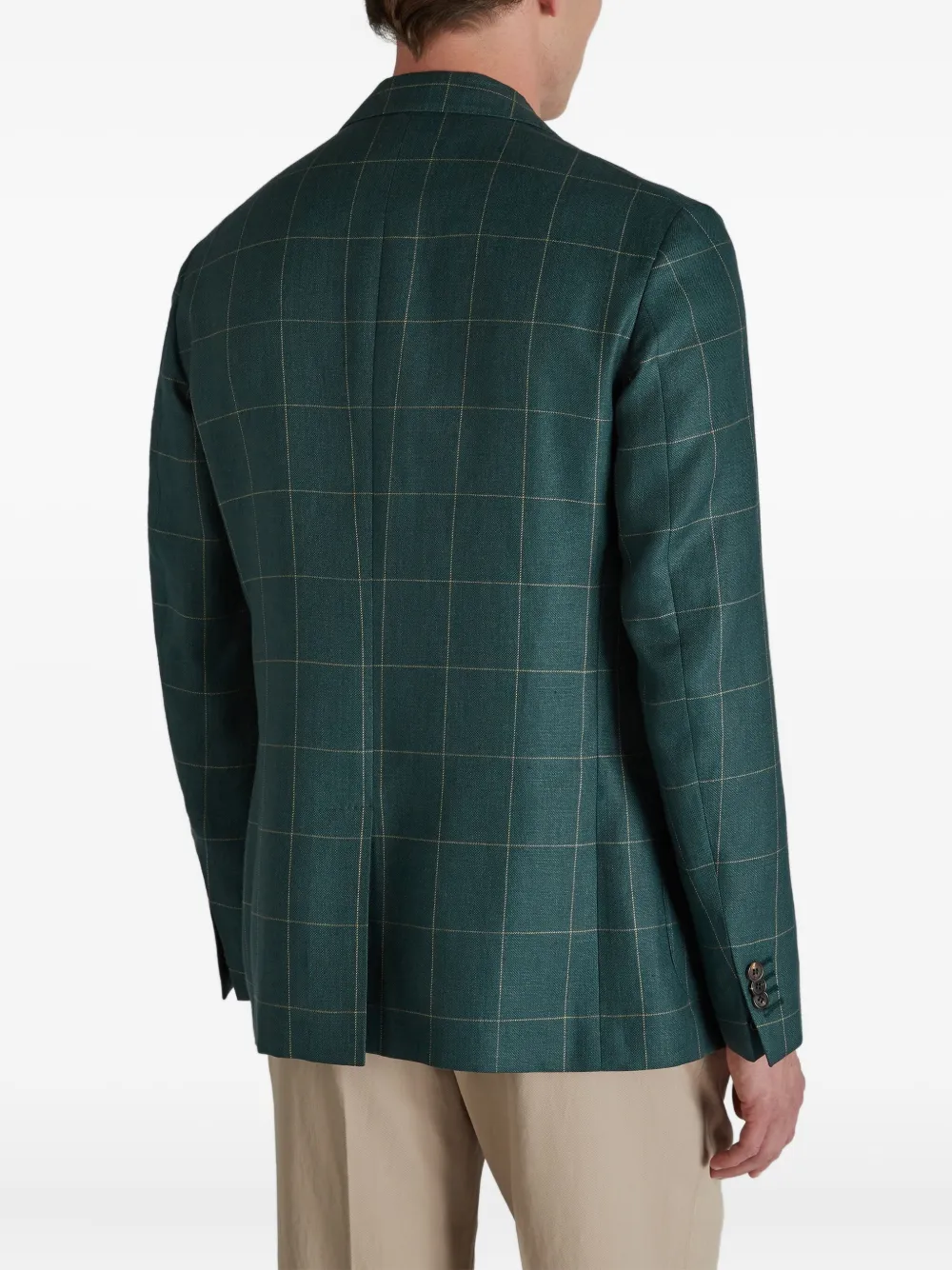 Incotex Geruite blazer Groen