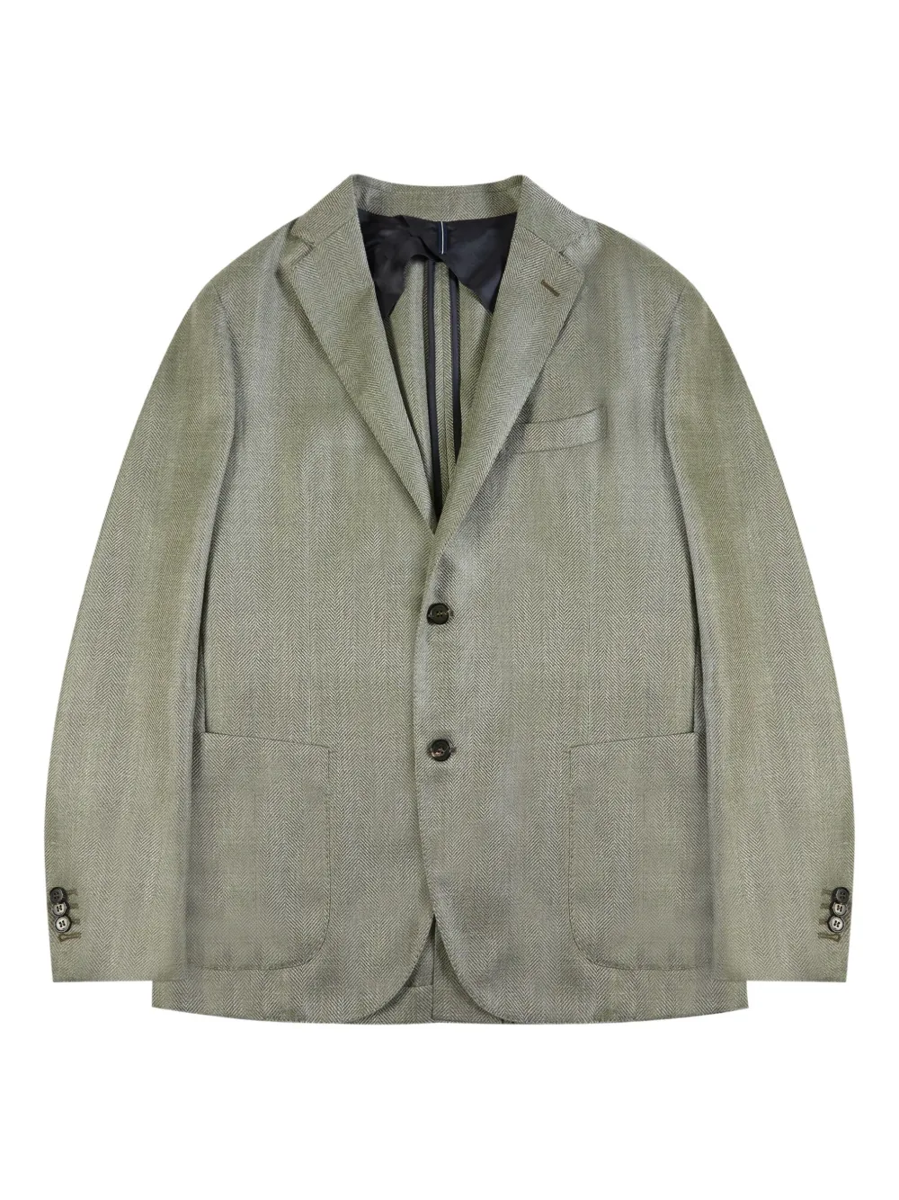 slowear patch-pocket wool blend blazer | Green | Image 1