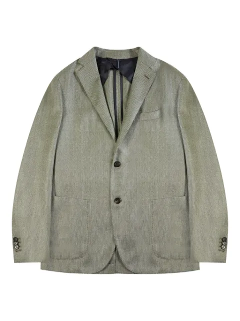 slowear patch-pocket wool blend blazer 