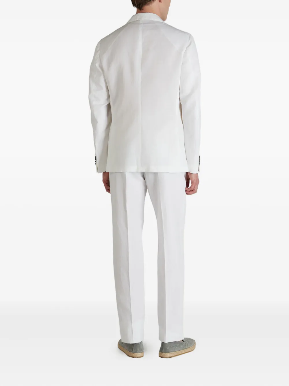 Incotex Chinolino pak met enkele rij knopen Wit