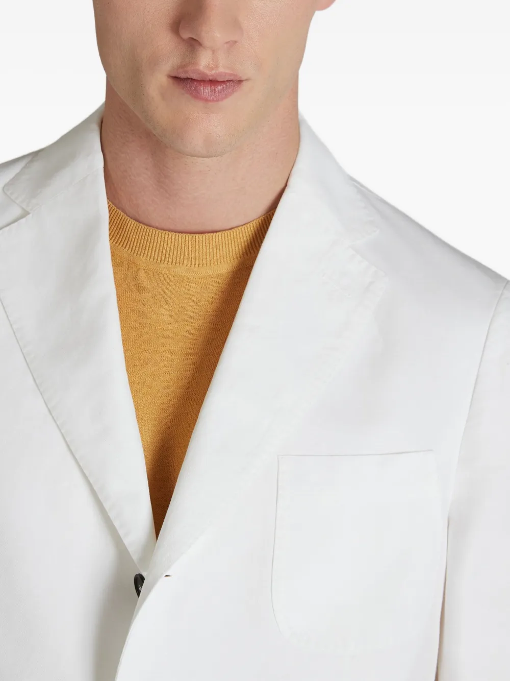 Incotex Chinolino pak met enkele rij knopen Wit