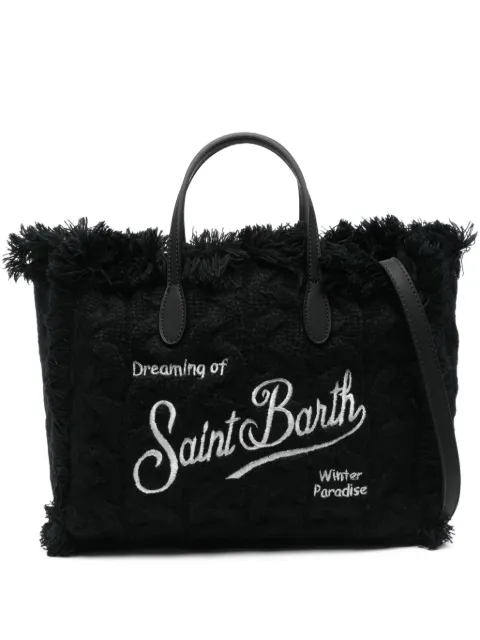 MC2 Saint Barth Kids fringed-trim logo-embroidered tote bag