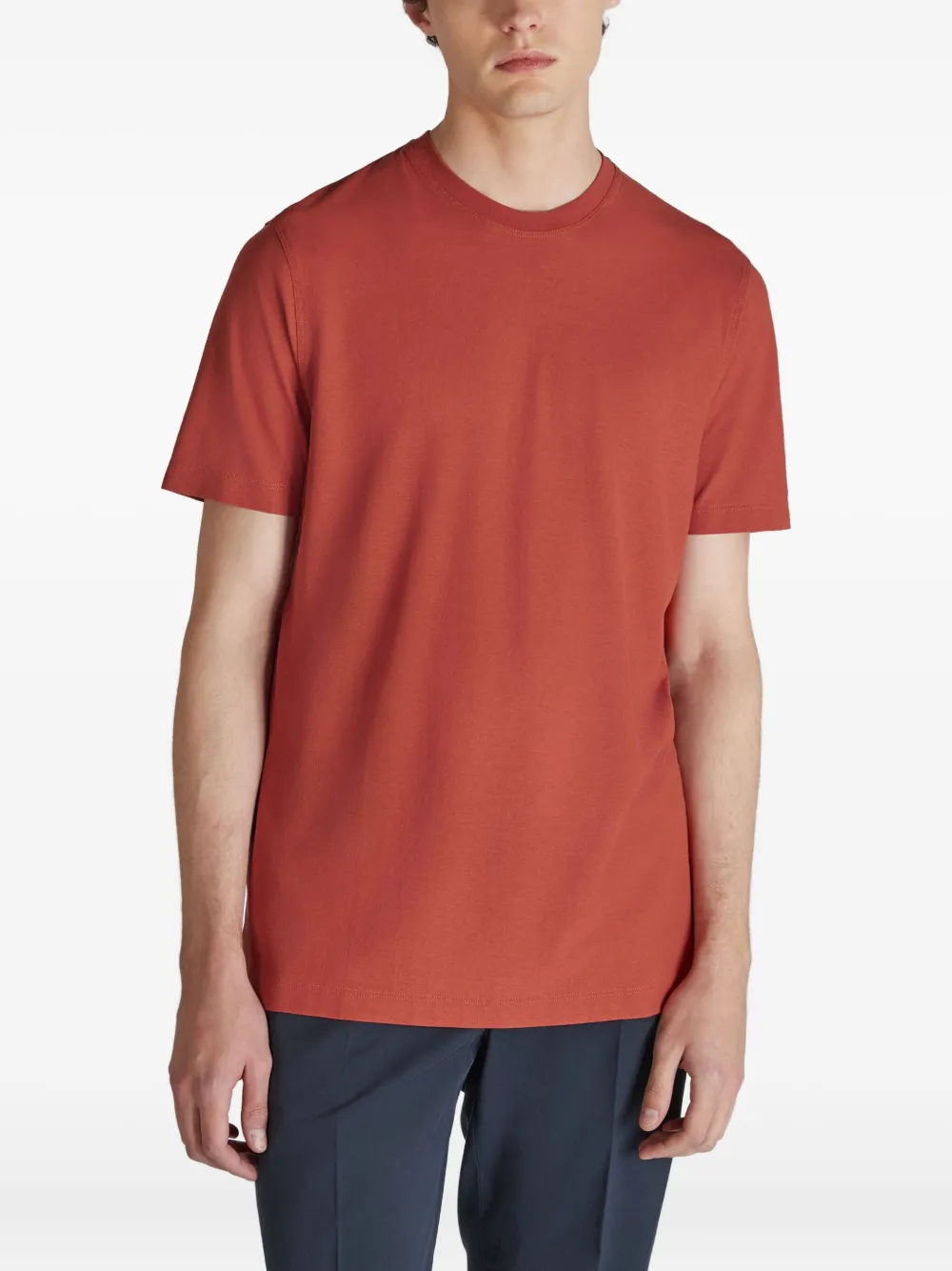Zanone Katoenen T-shirt Rood