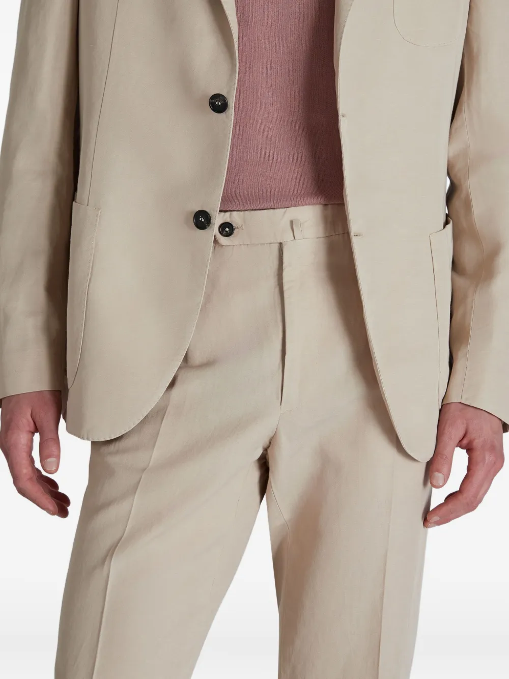 Slowear Single-breasted Incotex Suit In Neutral
