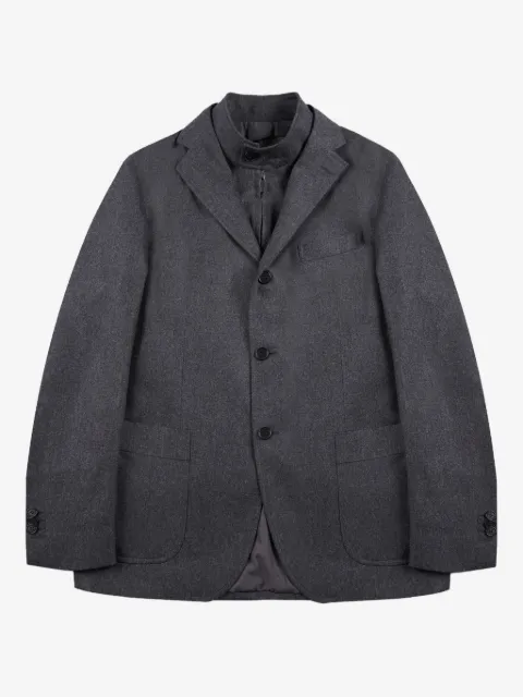 Incotex removable-panel flannel jacket
