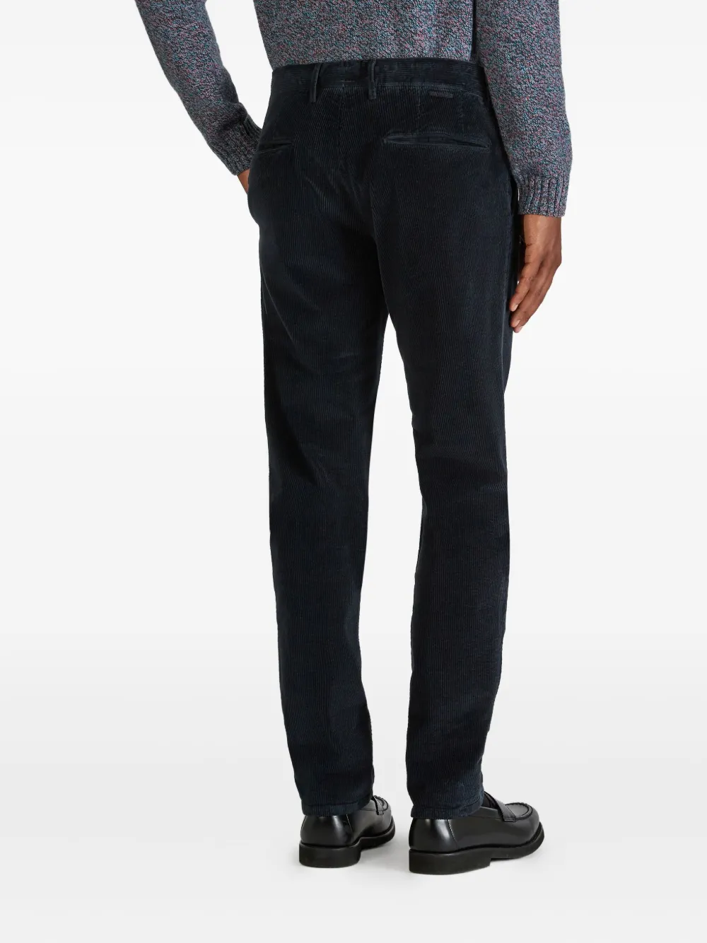 Incotex Ribfluwelen broek Blauw