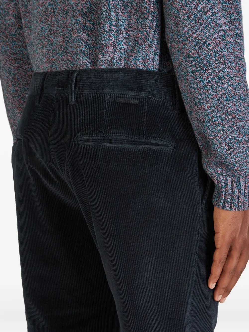 Incotex Ribfluwelen broek Blauw