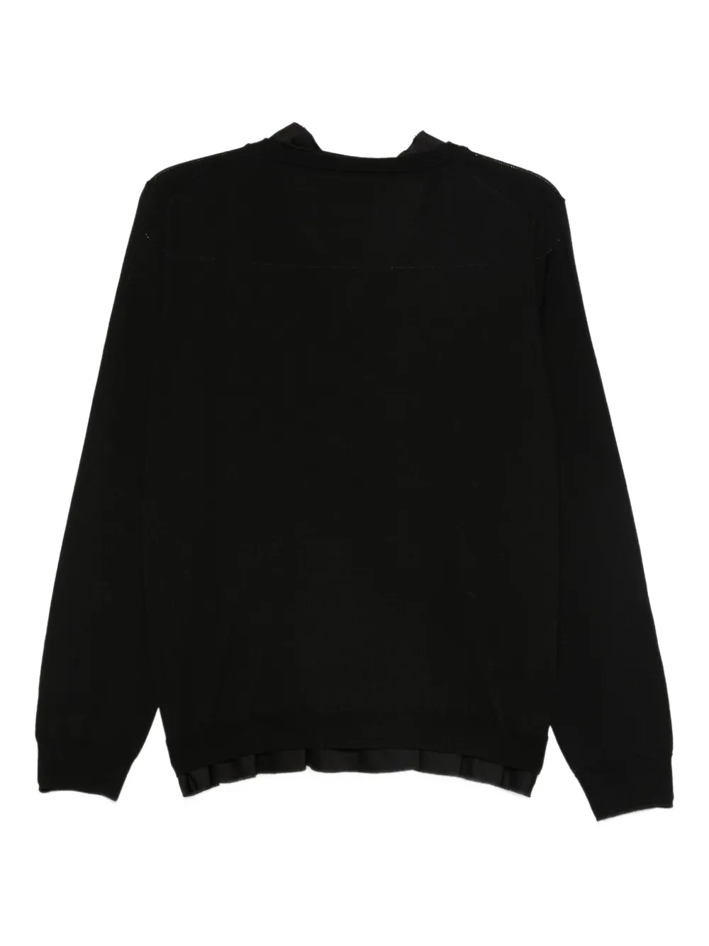 Semicouture Button Long-sleeved Sweater In Black