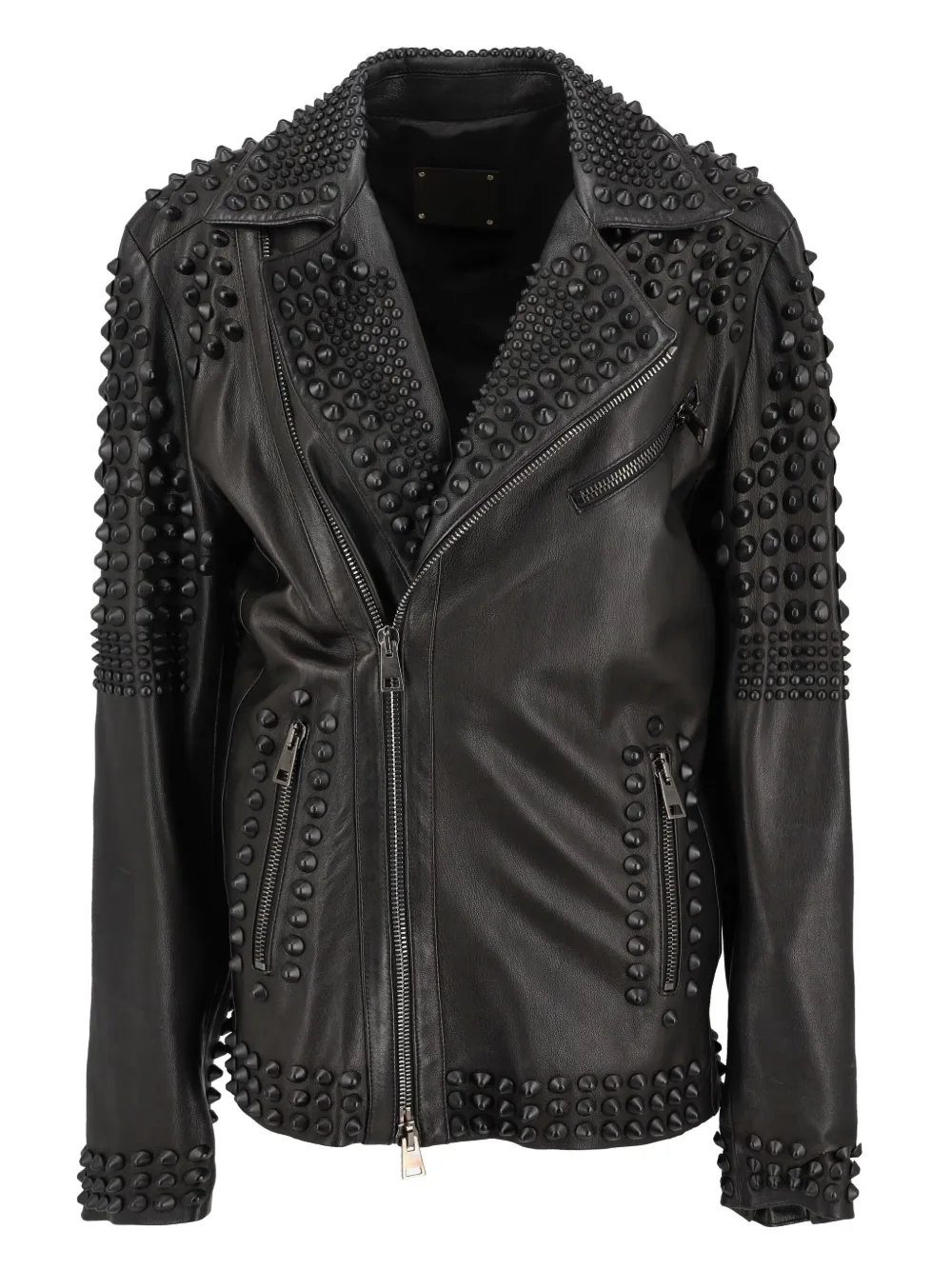 Vintage chamarra biker con aplique | negro | Image 1