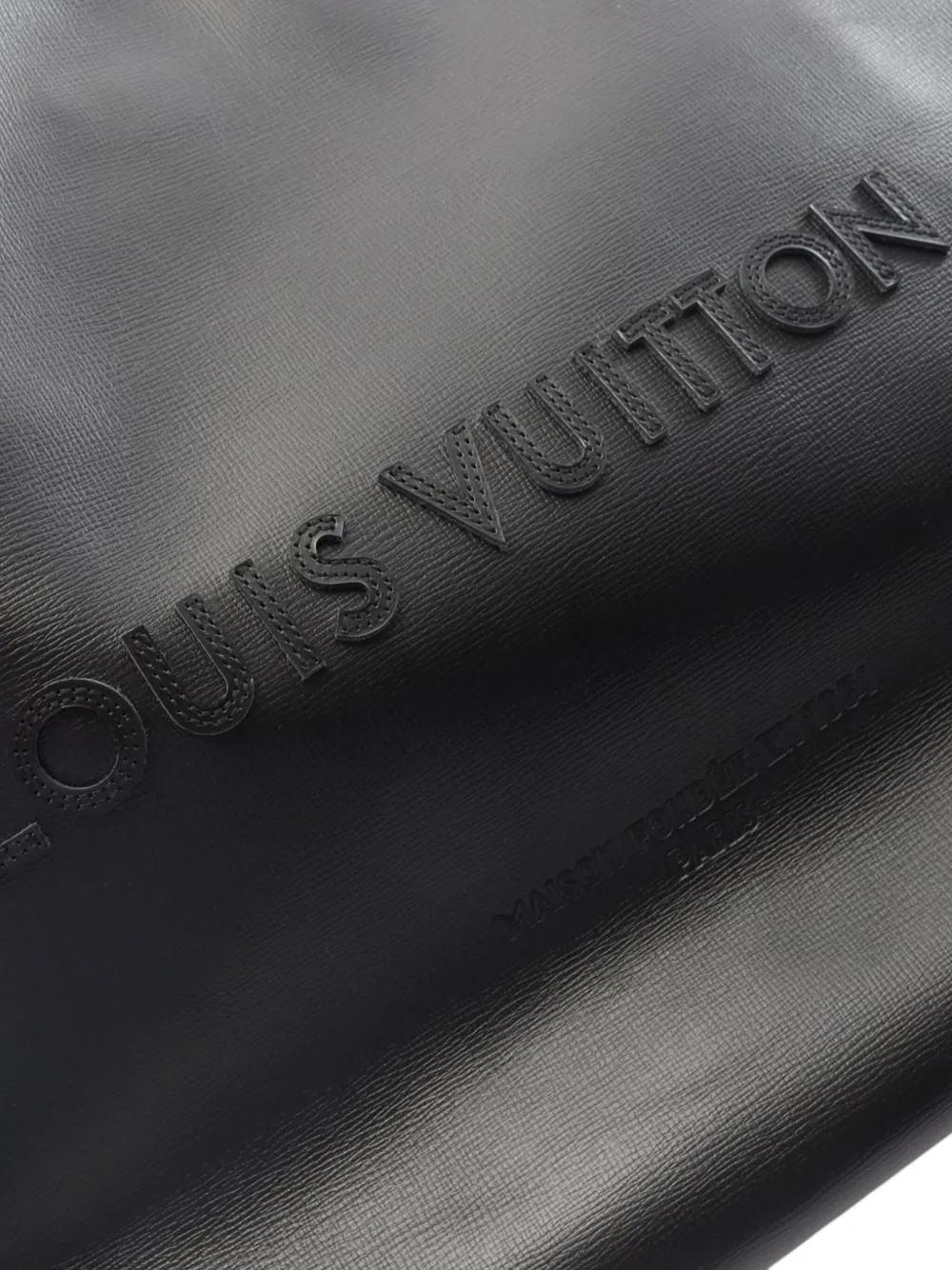 Pre-owned Louis Vuitton 2021-2025 Calfskin Shopper Tote Mm Satchel In Black