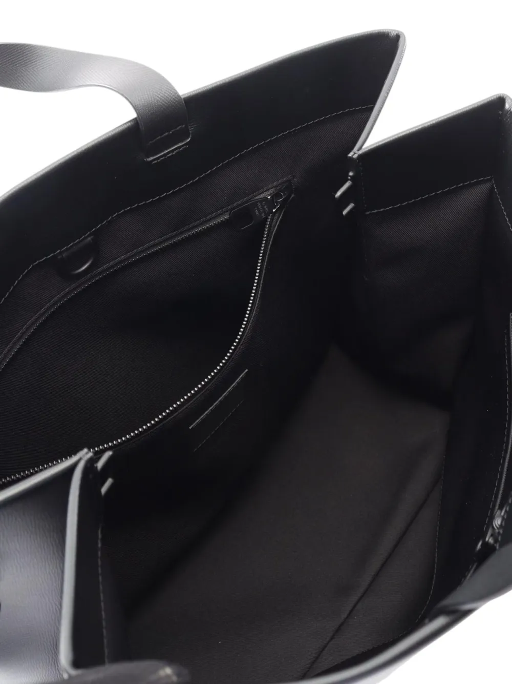 Pre-owned Louis Vuitton 2021-2025 Calfskin Shopper Tote Mm Satchel In Black