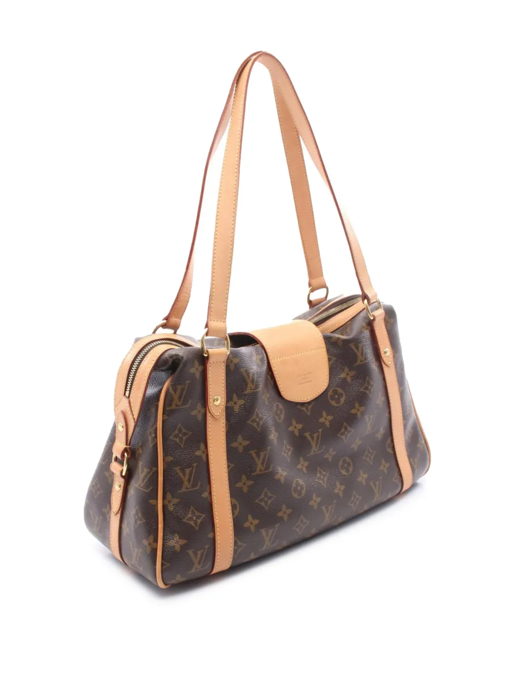 Pre-owned Louis Vuitton 2012 Monogram Stresa Pm Shoulder Bag In Brown