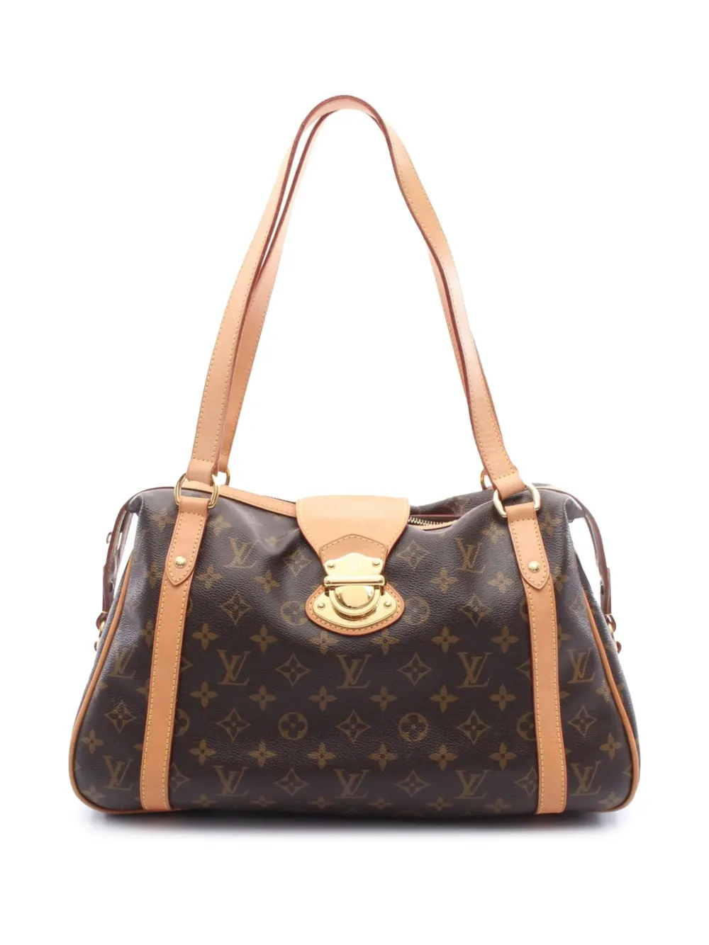 Pre-owned Louis Vuitton 2012 Monogram Stresa Pm Shoulder Bag In Brown