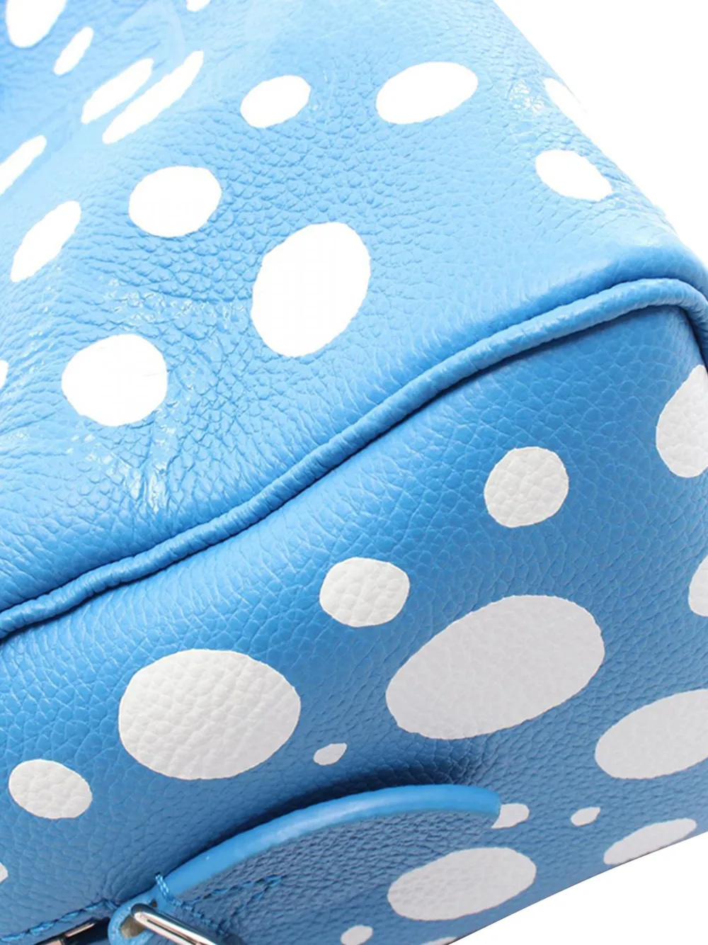 Pre-owned Louis Vuitton 2021-2025 Yayoi Kusama Monogram Empreinte Speedy Bandouliere 20 Satchel In Blue