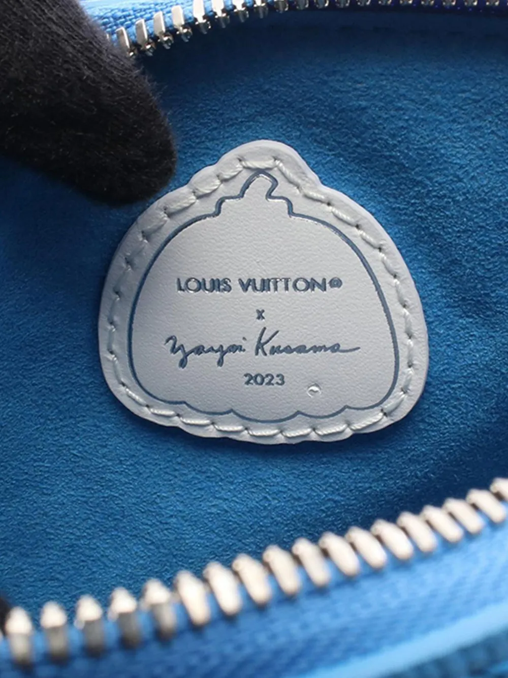 Pre-owned Louis Vuitton 2021-2025 Yayoi Kusama Monogram Empreinte Speedy Bandouliere 20 Satchel In Blue
