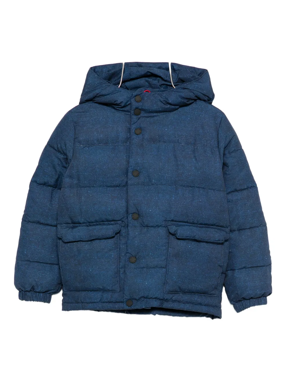 Mc2 Saint Barth Hooded Padded Jacket In Blue