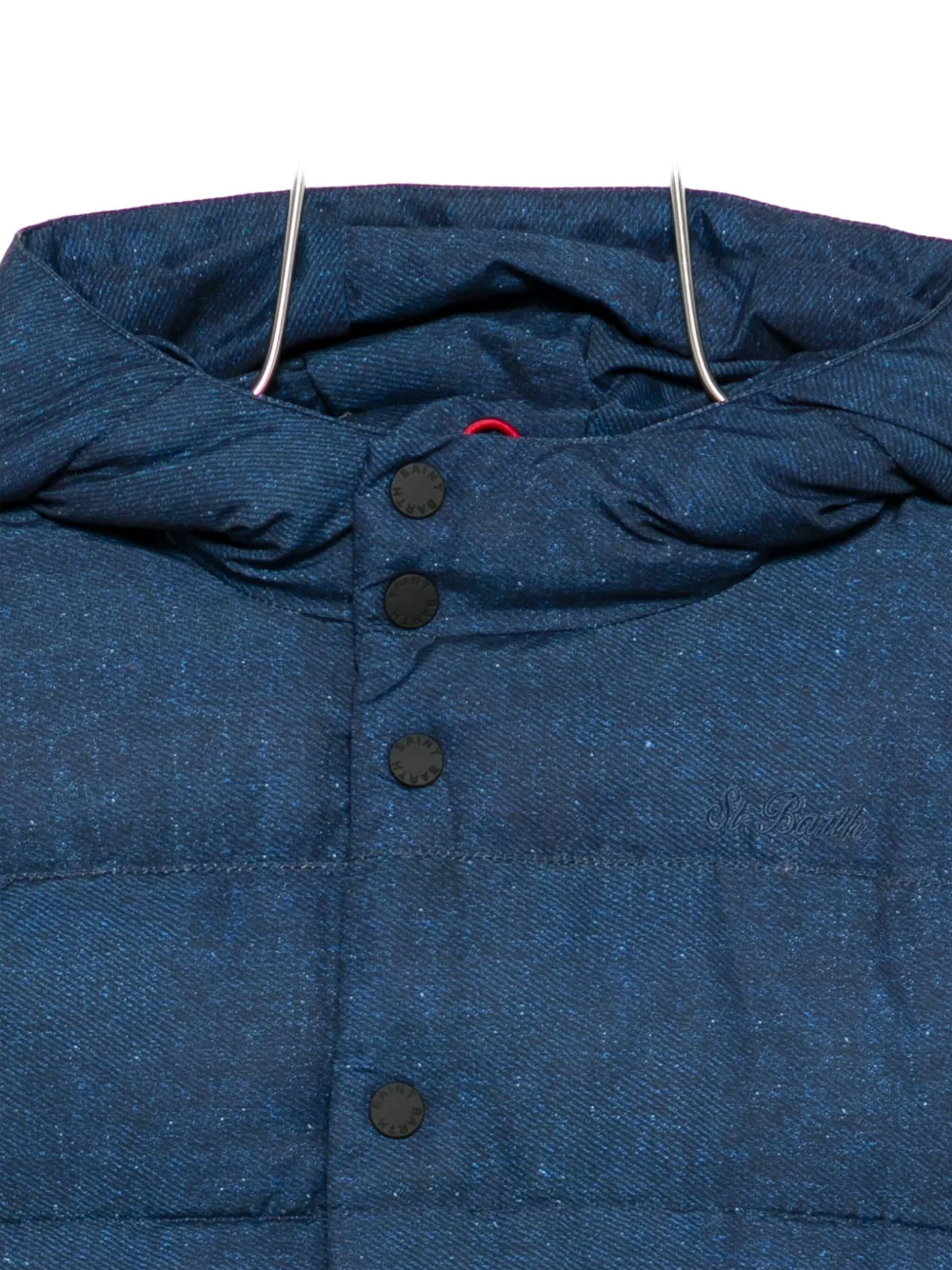 Mc2 Saint Barth Hooded Padded Jacket In Blue
