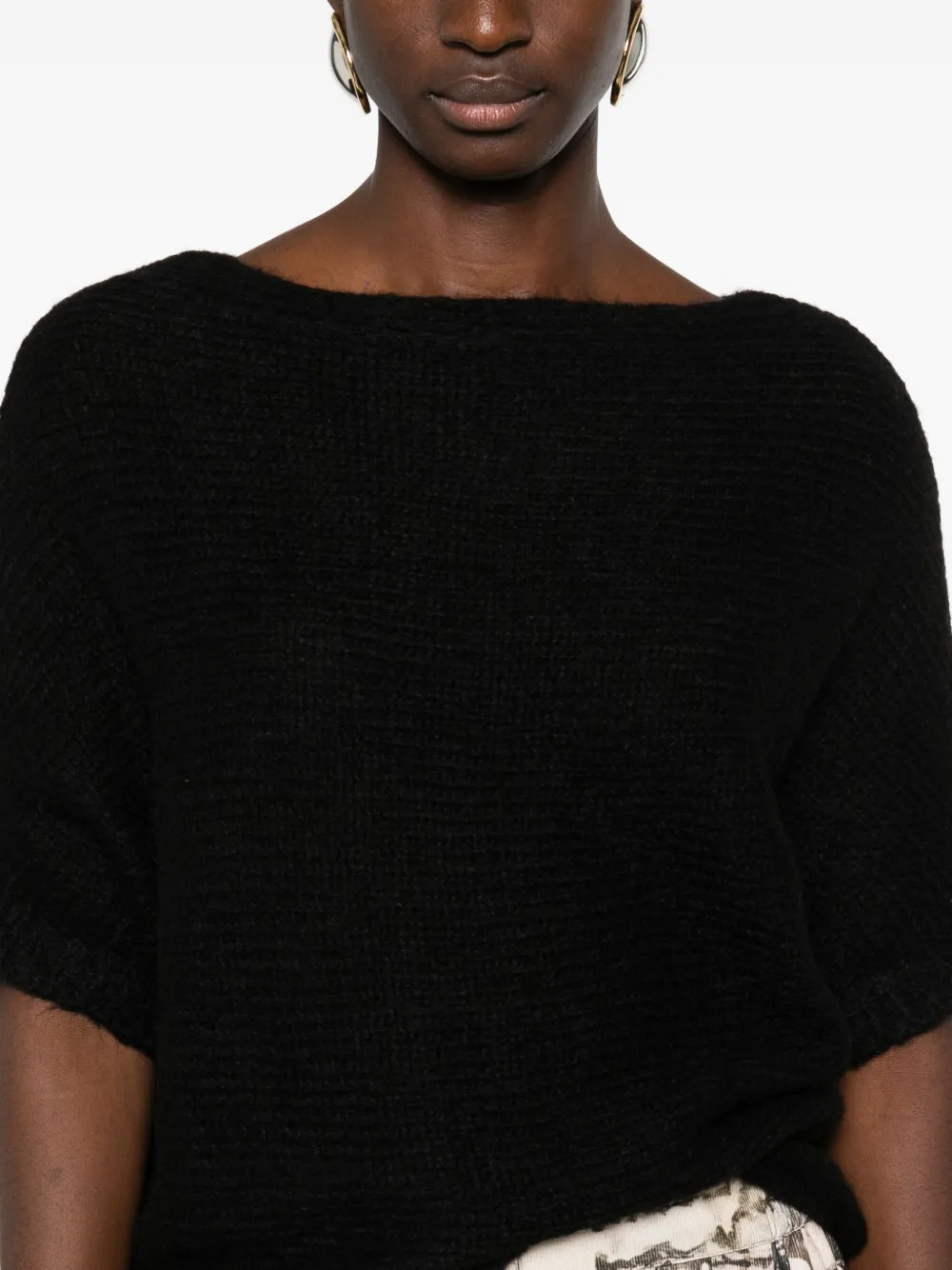Talking Walls Alpaca Wool Jumper In Black