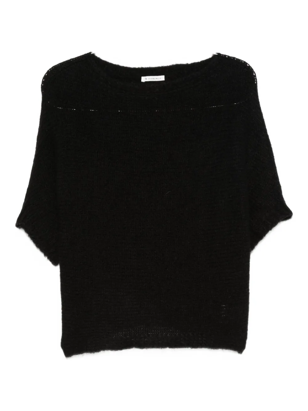 Talking Walls Alpaca Wool Jumper In Black