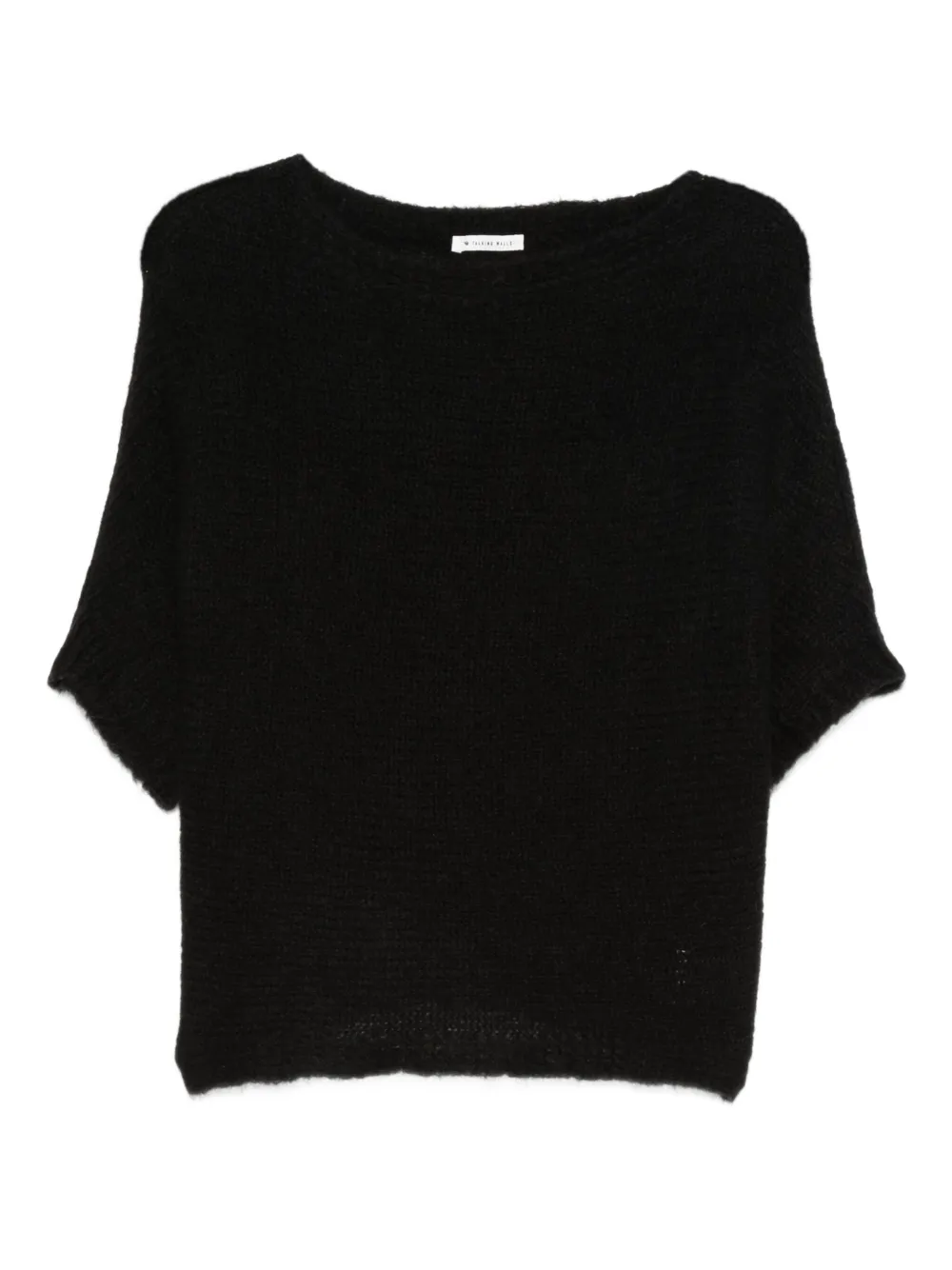 TALKING WALLS alpaca wool jumper - ブラック TALKING WALLS alpaca wool jumper - ブラック