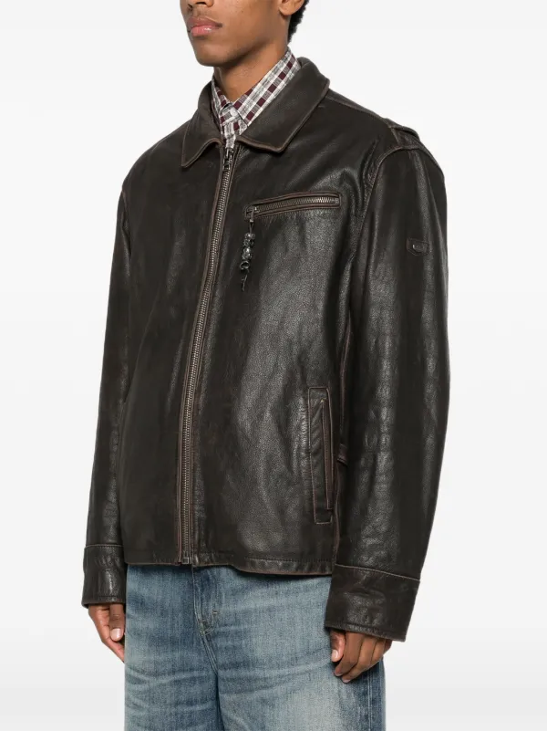 A.N.G.E.L.O. Vintage Cult 2000s zip-fastening Leather Jacket
