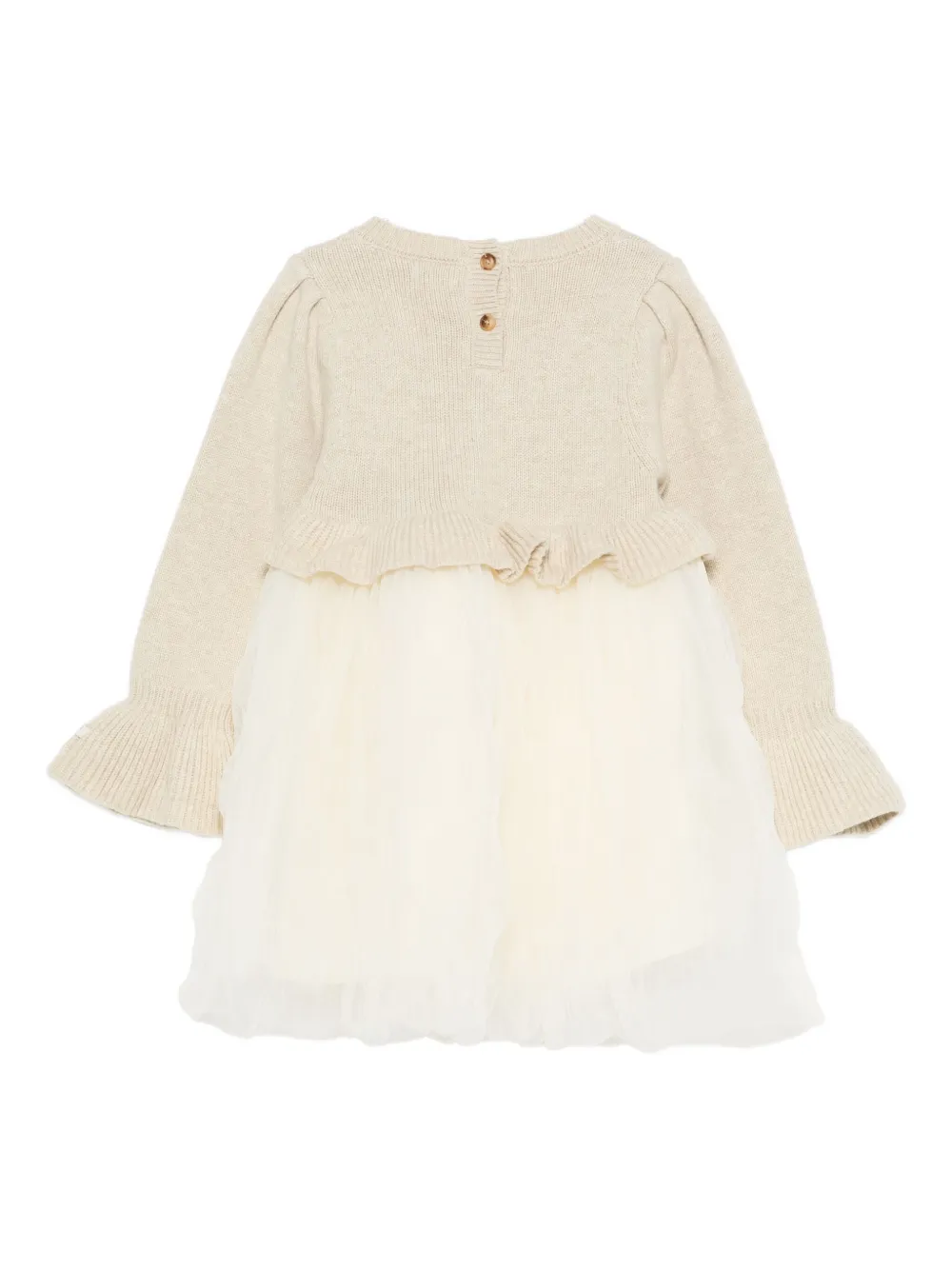 Donsje Ruffled Layered Dress In Neutral