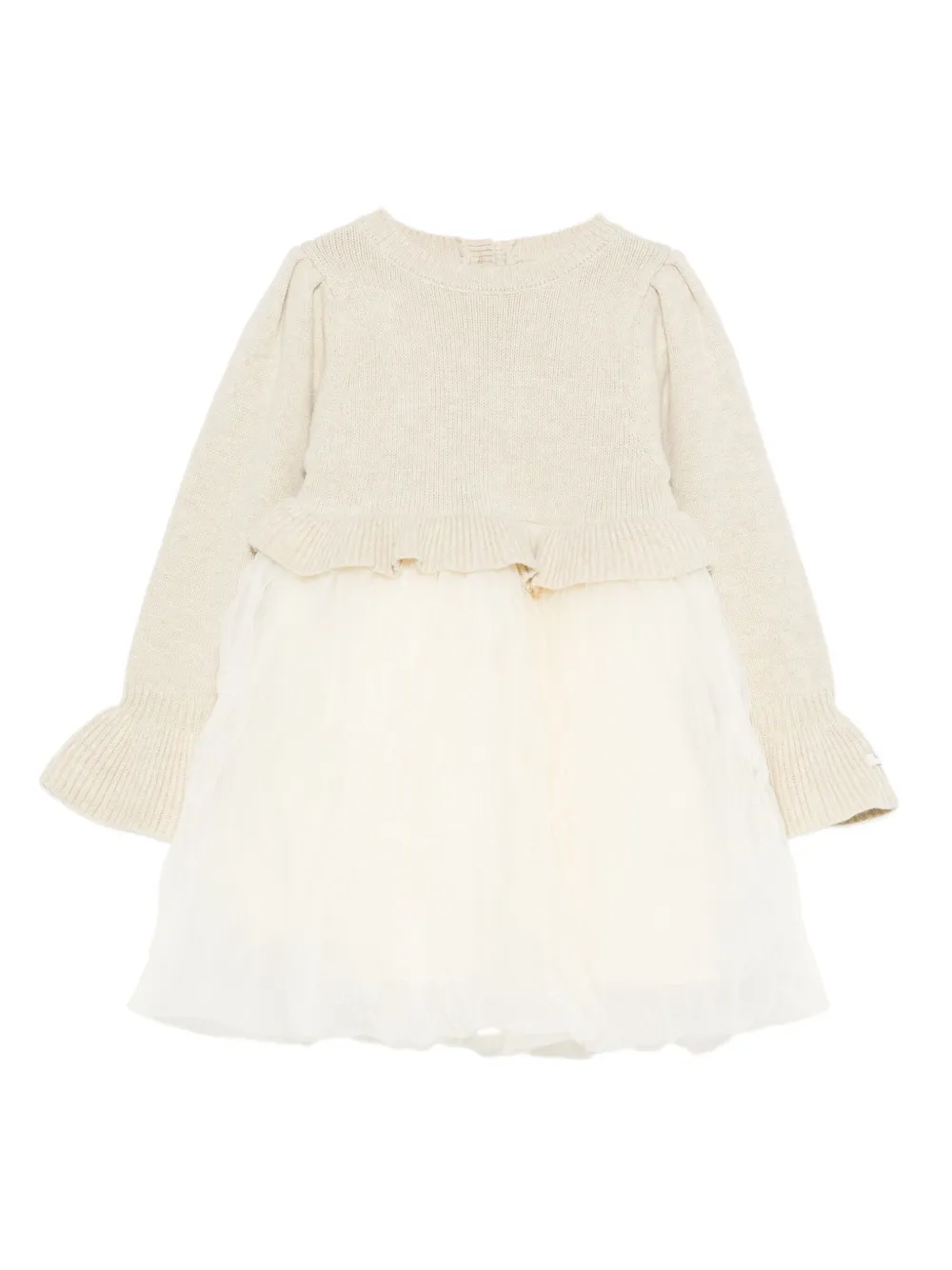 Donsje ruffled layered dress | Neutrals | Image 1
