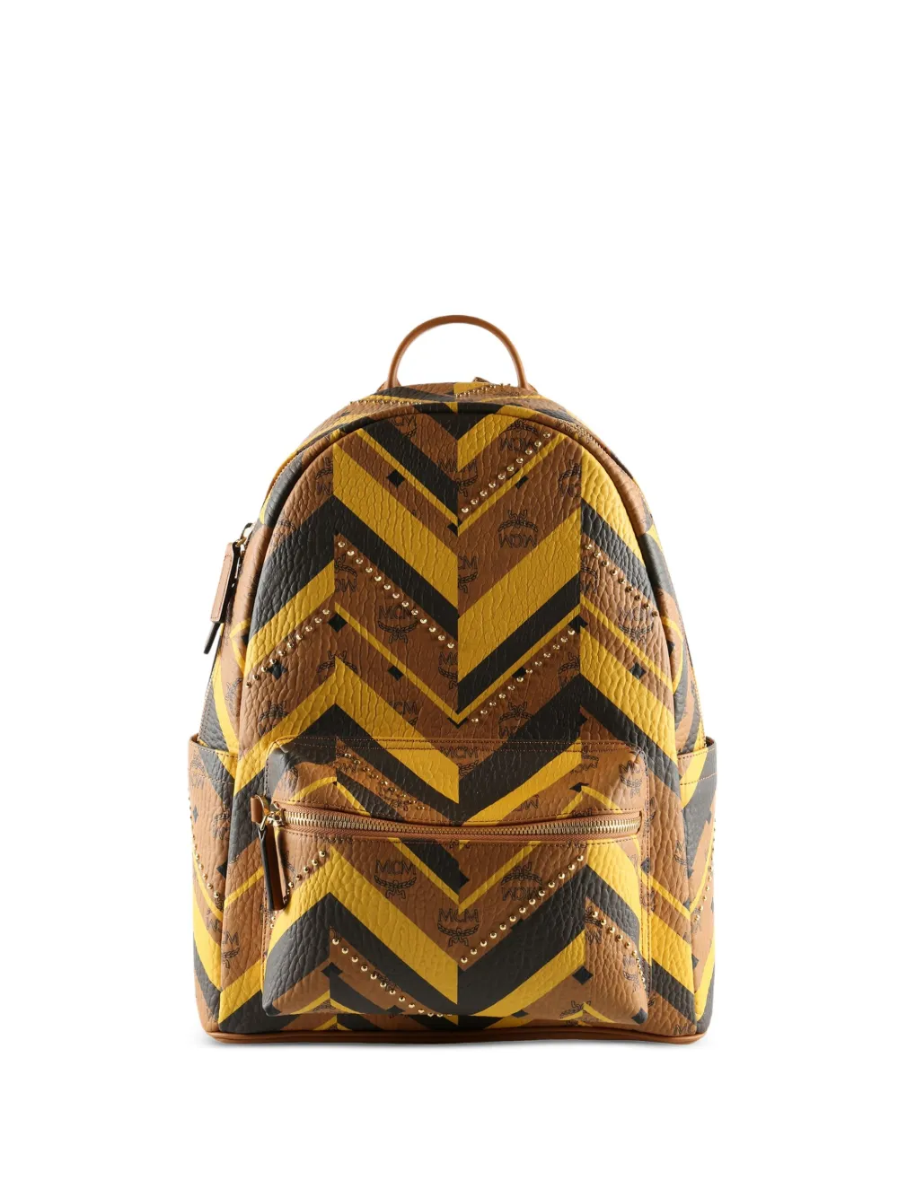 MCM mochila con estampado chevron | marrón | Image 1