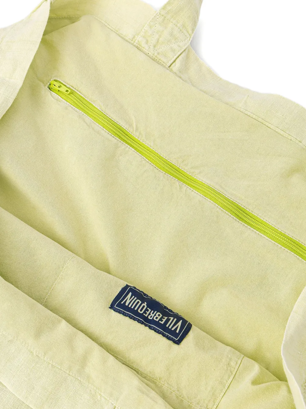 TURTLE-PRINT LINEN BEACH BAG