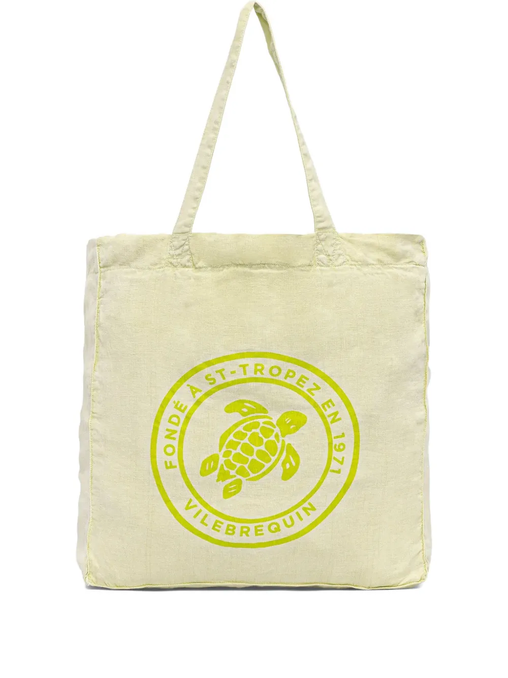 Vilebrequin turtle-print linen beach bag | tons neutres | Image 1