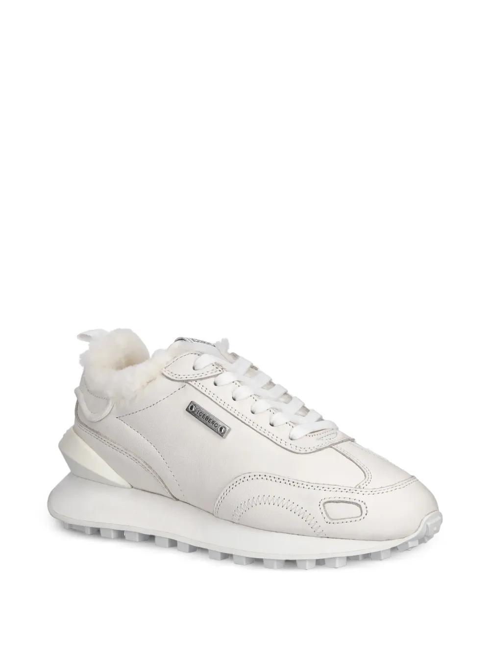 Iceberg Sneakers met logoplakkaat - Wit
