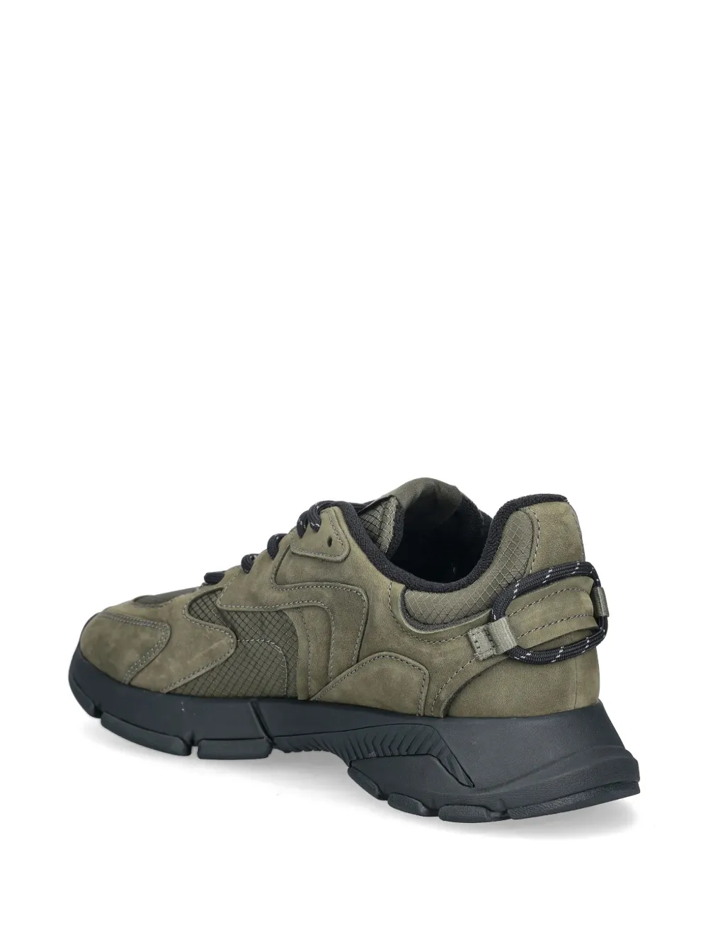 Lacoste panelled logo-patch sneakers Groen