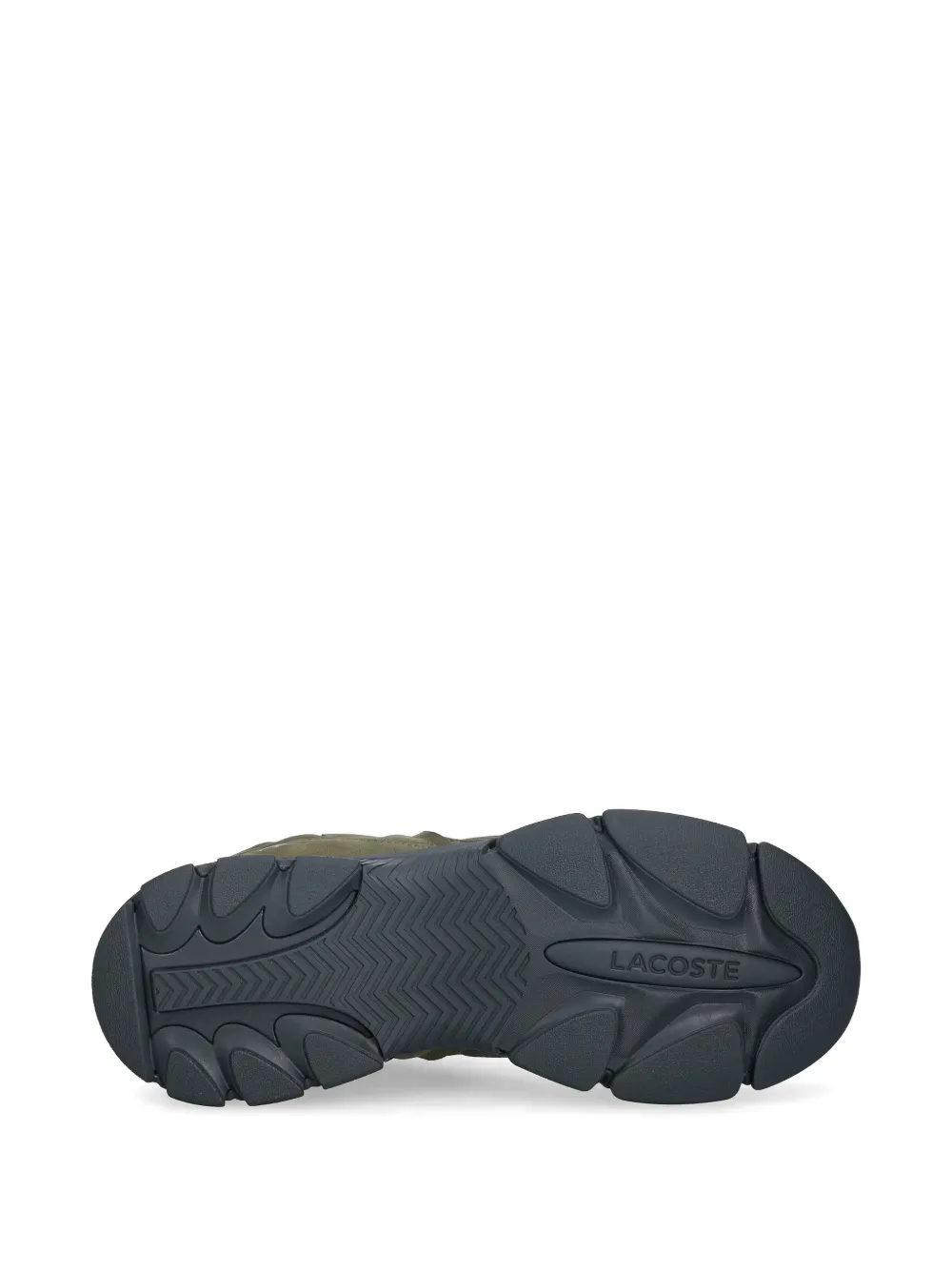 Lacoste panelled logo-patch sneakers Groen