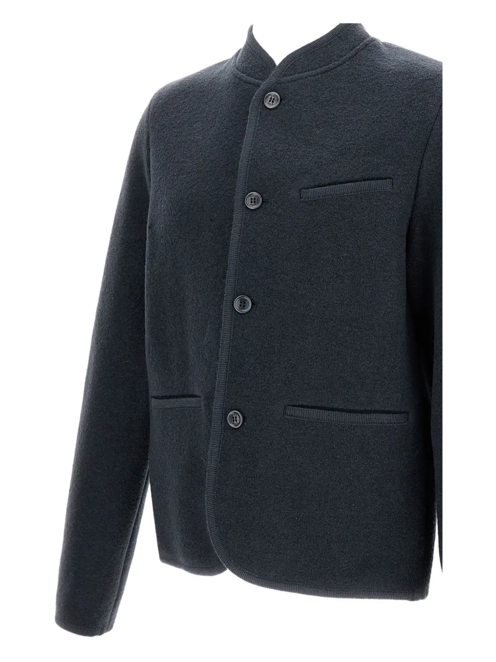 Rier Welt-pockets Collar Jacket In Blue