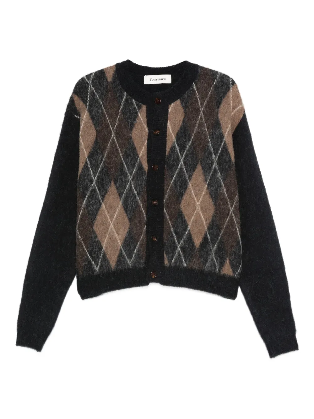 TONYWACK argyle-knit cardigan | Blue | Image 1