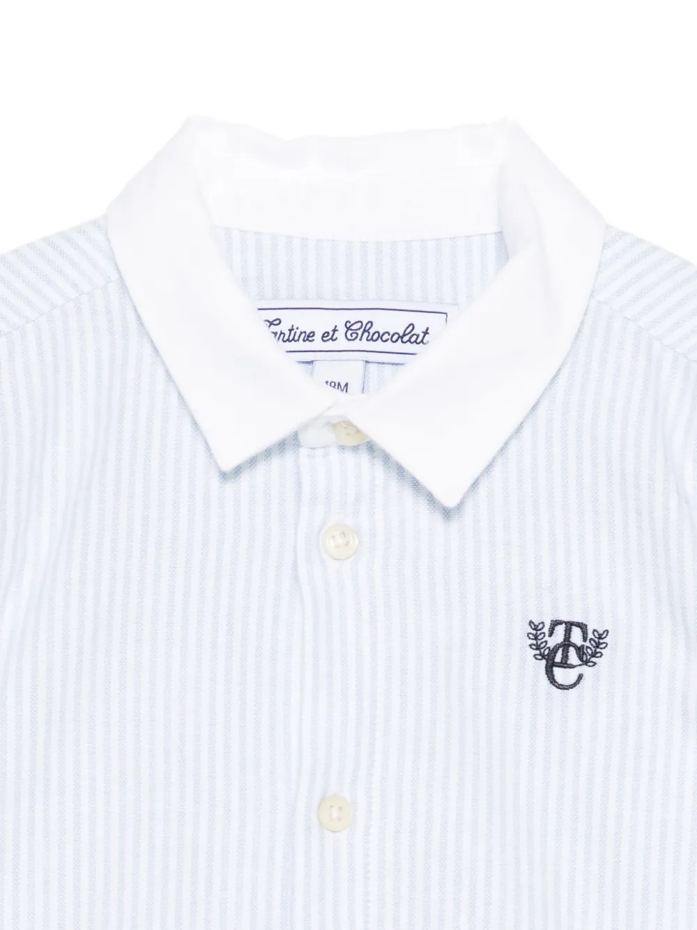 Tartine Et Chocolat Shirt met geborduurd logo Blauw