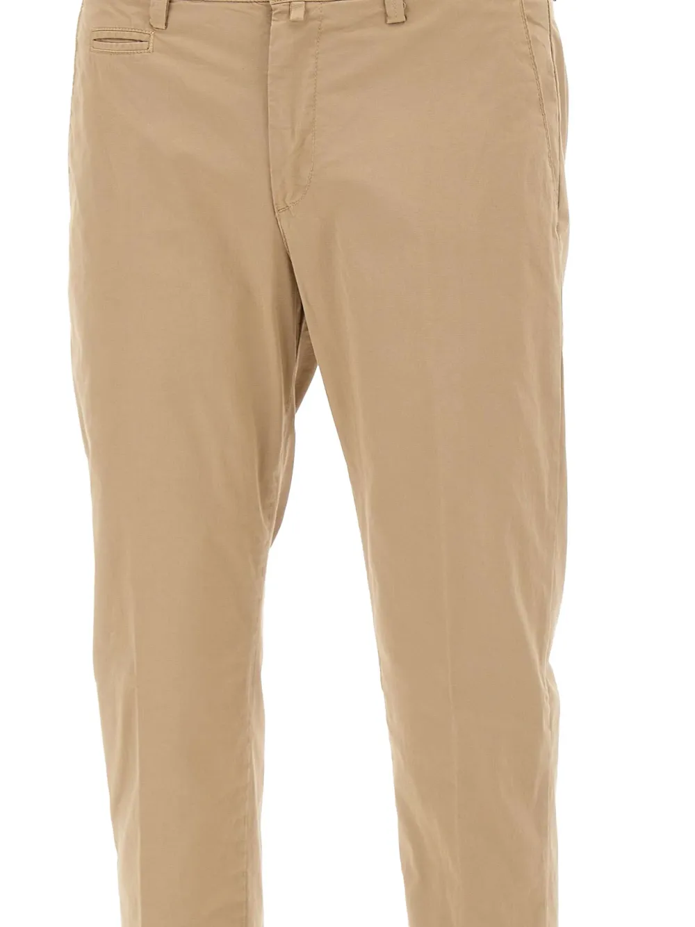 Briglia 1949 Broek met paspelzakken en riemlussen Beige